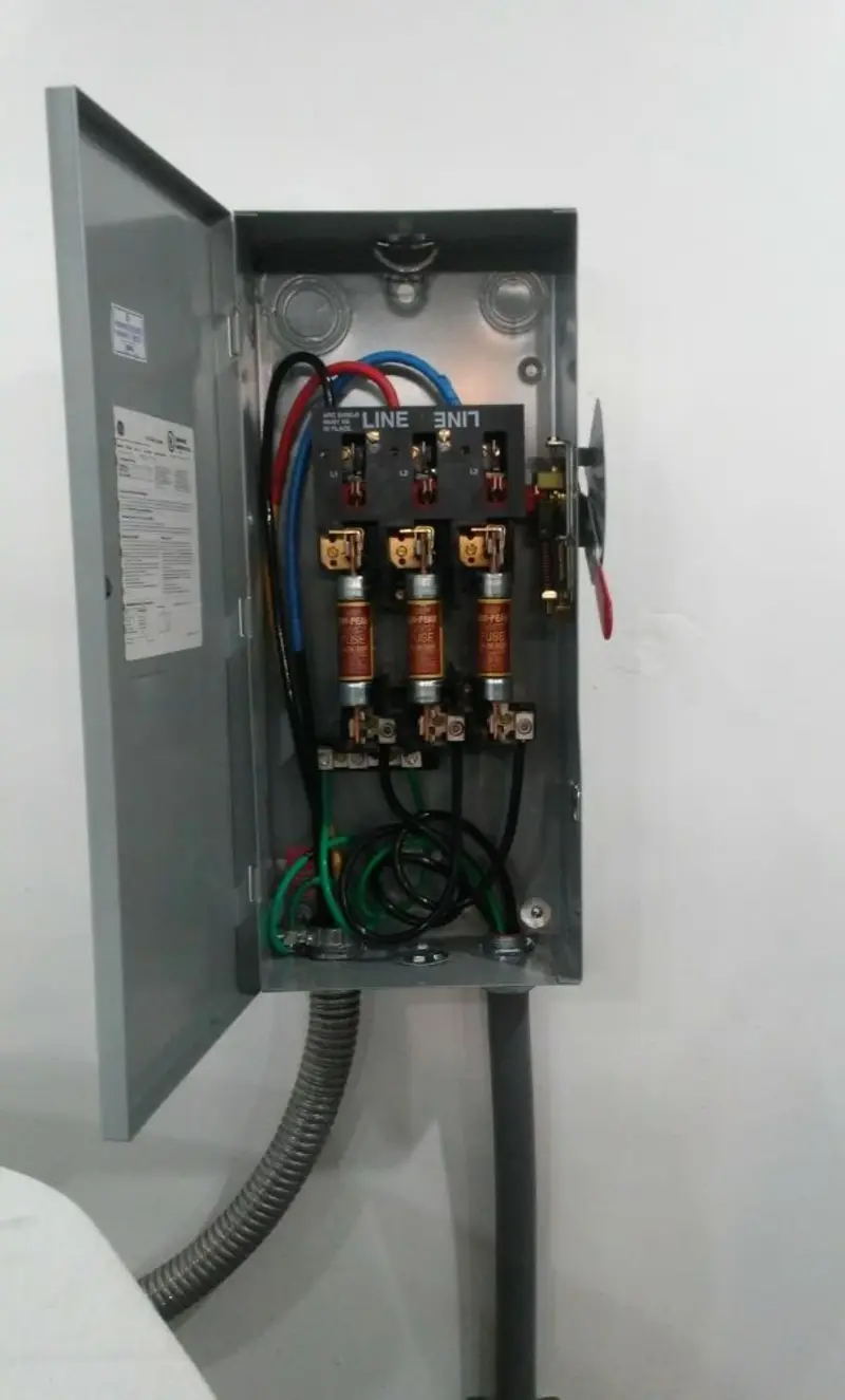 Three-phase disconnect switch installed for Electrical Wiring & Rewiring in The Village of Indian Hill